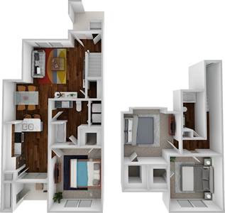 Trinity- Three Bedroom / Two Bath -1,296 Sq.Ft.*